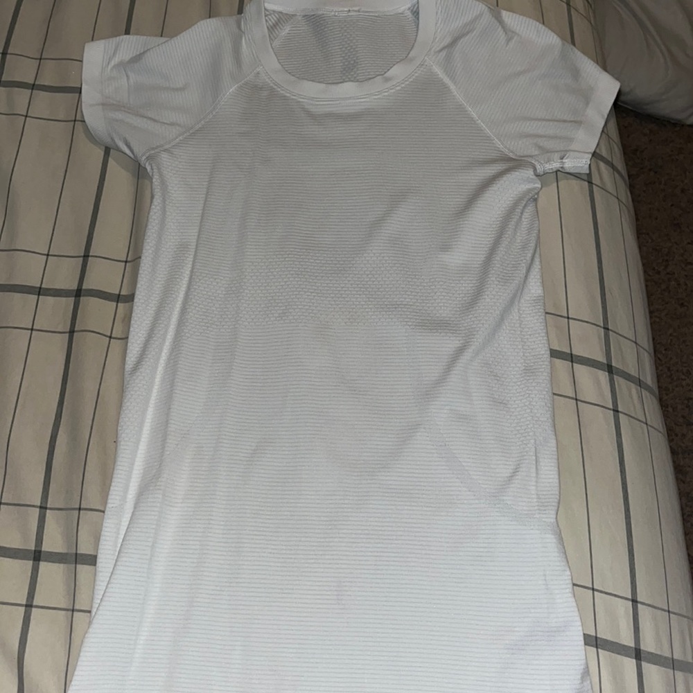 White Lululemon Swiftly Tech Training Shirt